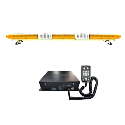 Car LED Roof Long Strip Warning Light Red Blue Yellow Strobe Light 1.8m + Dual Horns + Siren 9400P9