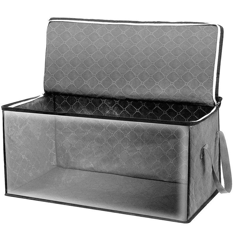 Amazon tela no tejida bolsa de almacenamiento edredón bolsa de almacenamiento plegable armario ropa bolsa de organización a prueba de polvo caja a prueba de humedad