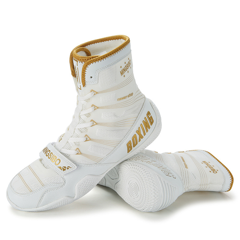 Boxing shoes, men's and women's wrestling shoes, fighting shoes, Sanda shoes, training shoes, combat sports shoes, breathable, cross-border, non-slip