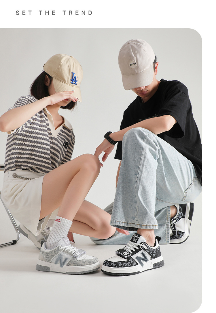 Giày sneaker nam cổ điển đa năng phong cách retro, đế êm thoáng mát — 598 trắng xanh chi tiết 14