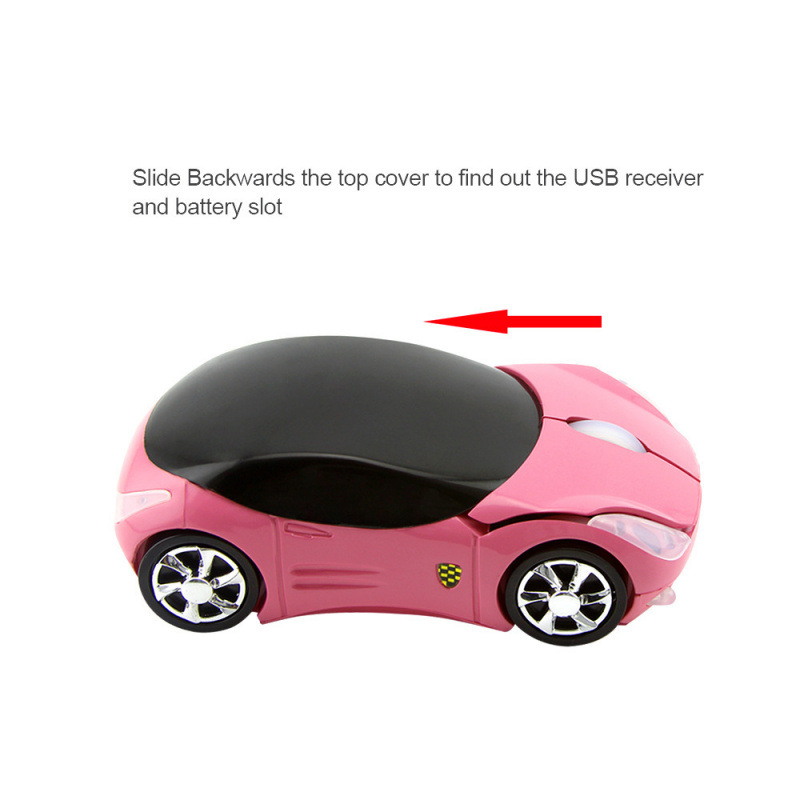 Ratón de automóvil rojo inalámbrico cool 3D computadora deportiva lindo silencioso juego de deportes de oficina transfronterizos