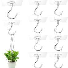 悬挂灯植物的无孔粘合天花板挂钩用于悬挂波比移动窗帘的粘眼钩
