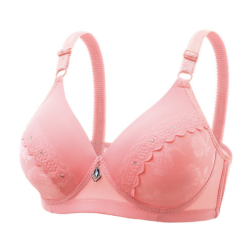 Cross-border special batch of new models, new foreign trade lace jacquard bras, thin mother's underwear, comfortable wire-free bras