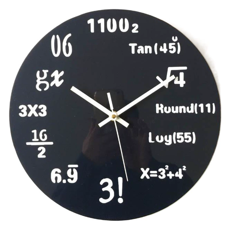 Фабрика оптовая творческая формула Xueba висит часы Кабинет гостиная МДФ Кристалл фильм настенные часы деревянные 30 см часы