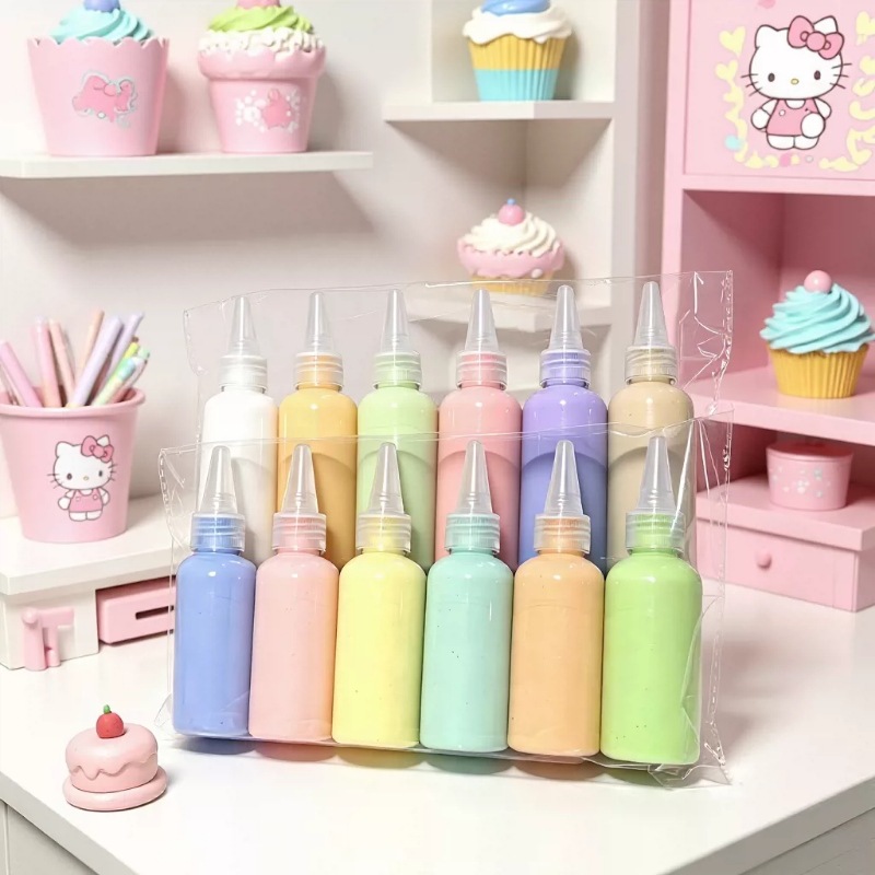Large Bottled Macaron Acrylic Paint Handmade DIY Painting Cream Glue Graffiti Paint Set Source Facto