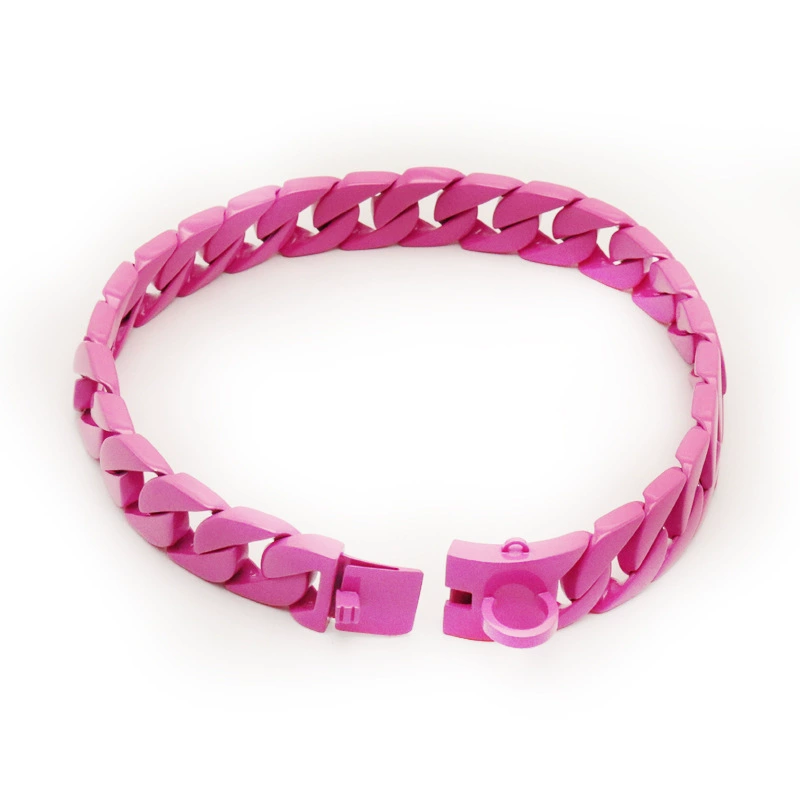 Cross -border fashion new big dog chain wholesale stainless steel 304 anti -rust dog collar large and medium -sized Cuban chain