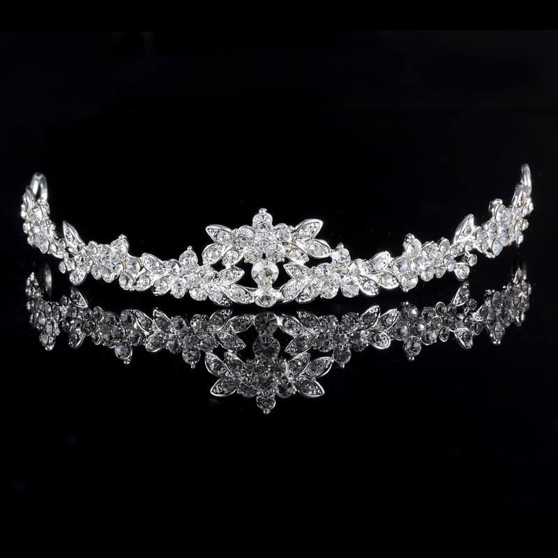 韩版婚纱水晶小皇冠新娘饰品赫拉之冠 新娘合金水钻皇冠发饰批发