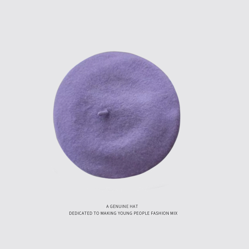 77g Weight Beret Hat Hats Type Daily Occasion Solid Color Pattern Winter Season Women'S Gender Sewing Design Simple Style Style Eaveless Rim Women'S Simple Style Solid Color Sewing Eaveless Beret Hat 29