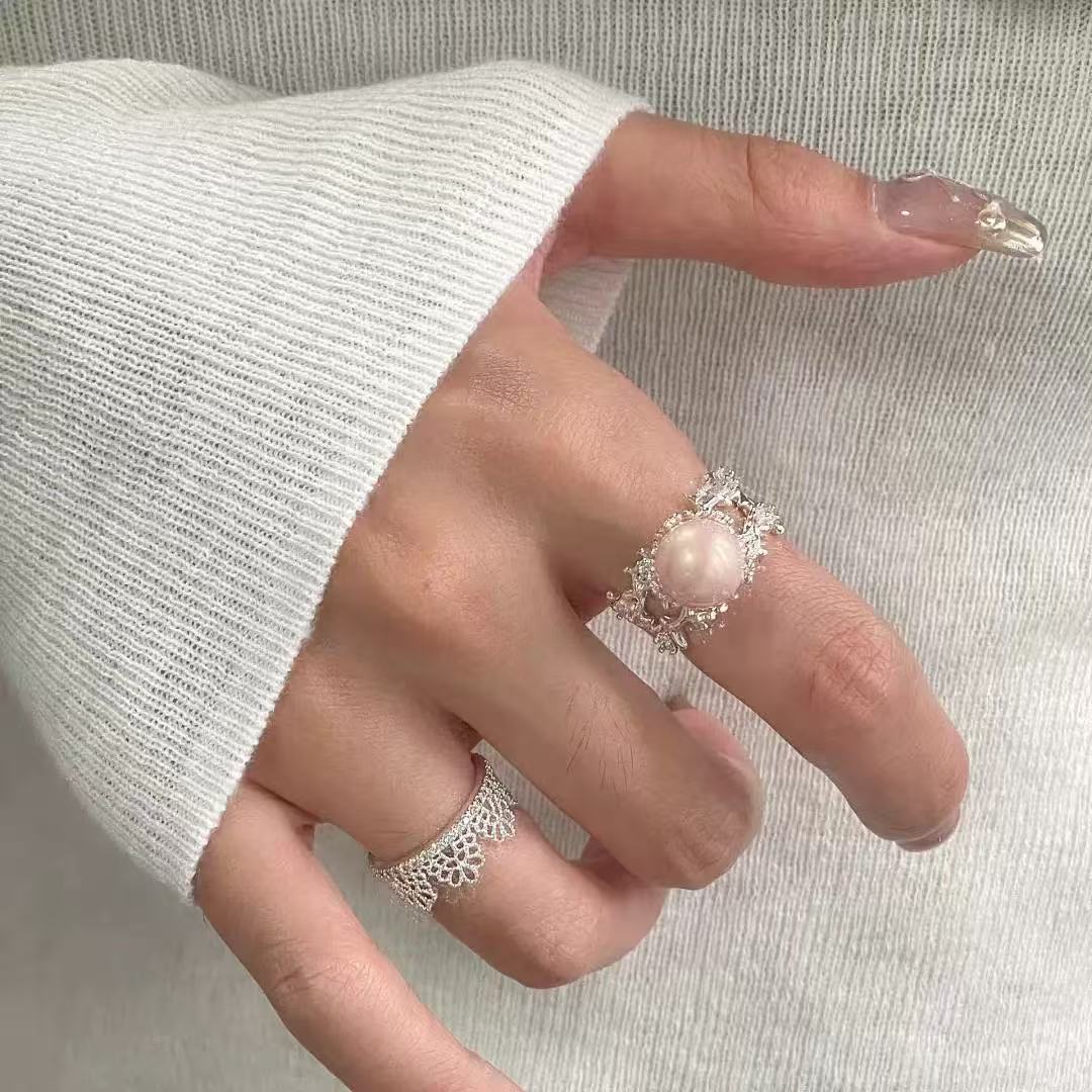 Starry Sky Open Ring For Women, Luxury Diamond Designer Ring_voghion.com