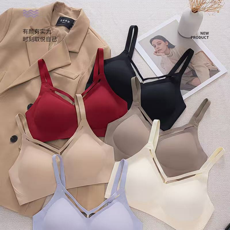 New beautiful breasts underwear with thin, non-marks, steel rings, large breasts, small soft support, anti-sagging and fixed cup bra