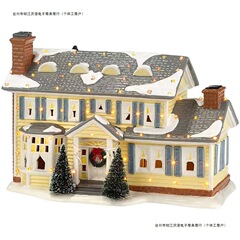 クロスボーダー小さな家クリスマス雪だるま人形工芸品装飾品庭の装飾田舎のストリートシーン樹脂装飾品