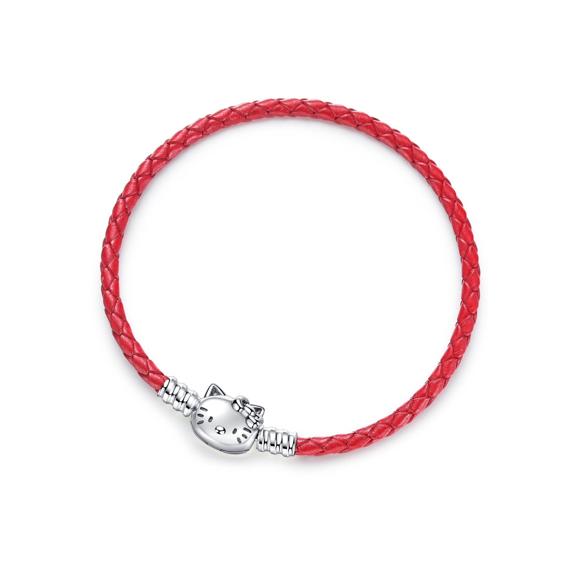 Pulsera de plata 925 con diseño de gato KT de Panjiapeng, estilo coreano, accesorios de joyería con diseño de oso vietnamita para mujer