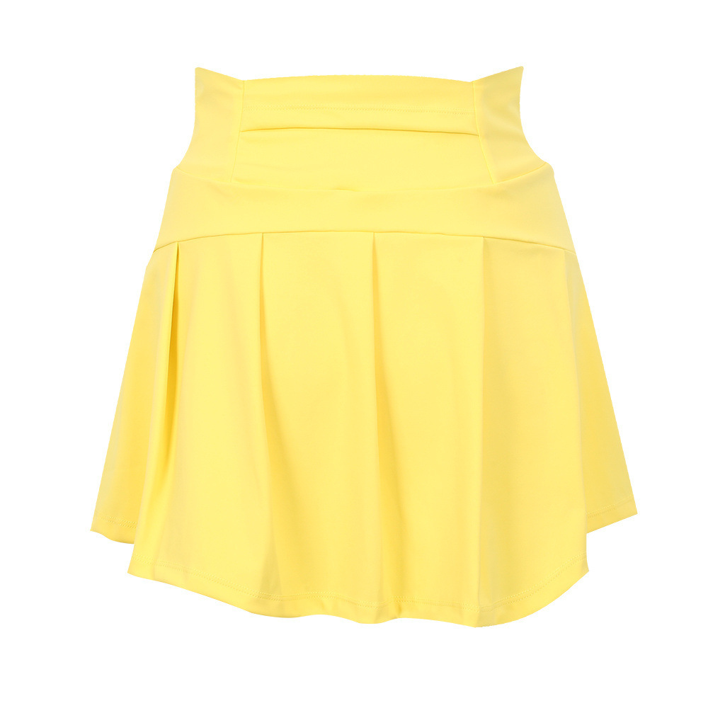 Falda de tenis de nailon estilo Lulu, de alta elasticidad, de seda helada, fina, transpirable, antiexposición, para yoga y deportes, para mujer.