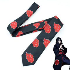 Naruto Shippuden Merchandise Red Cloud Tie - Foreign Trade Anime Merchandise Uzumaki Akatsuki Red Cloud Tie