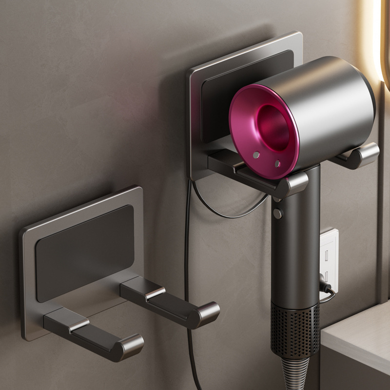 ドライヤーホルダー穴なし浴室トイレドライヤーホルダー壁掛け収納棚防水清潔|undefined