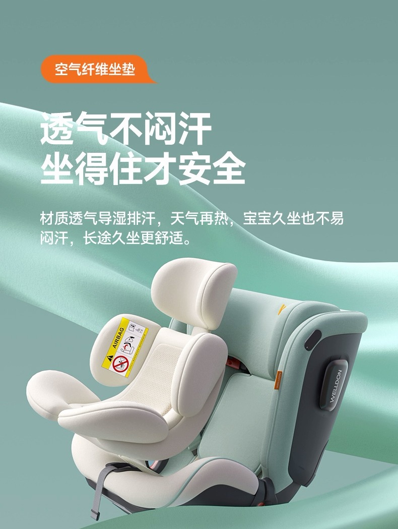Welldon Huilun Smart Turn 2Pro+ Safety Seat for Babies Aged 0-7 Years, New National Standard Car Seat for Infants