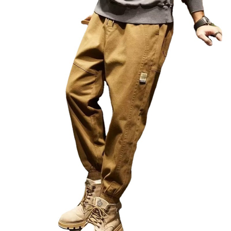 Men's Casual Harajuku Jeans For Men Solid Colour Work Trousers_voghion.com