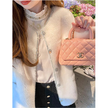 羊羔毛皮毛一体外套女真皮短款2024新款皮草年轻款小香风