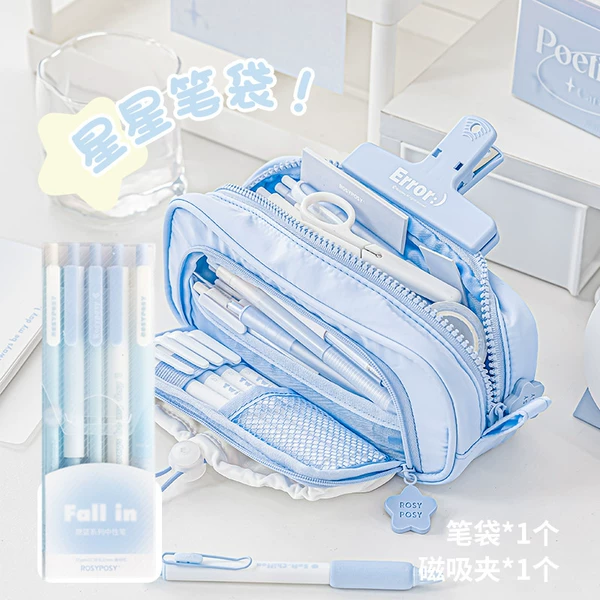 Atseaside (blue)+cheek blue neutral pen+magnetic granular clip (blue)