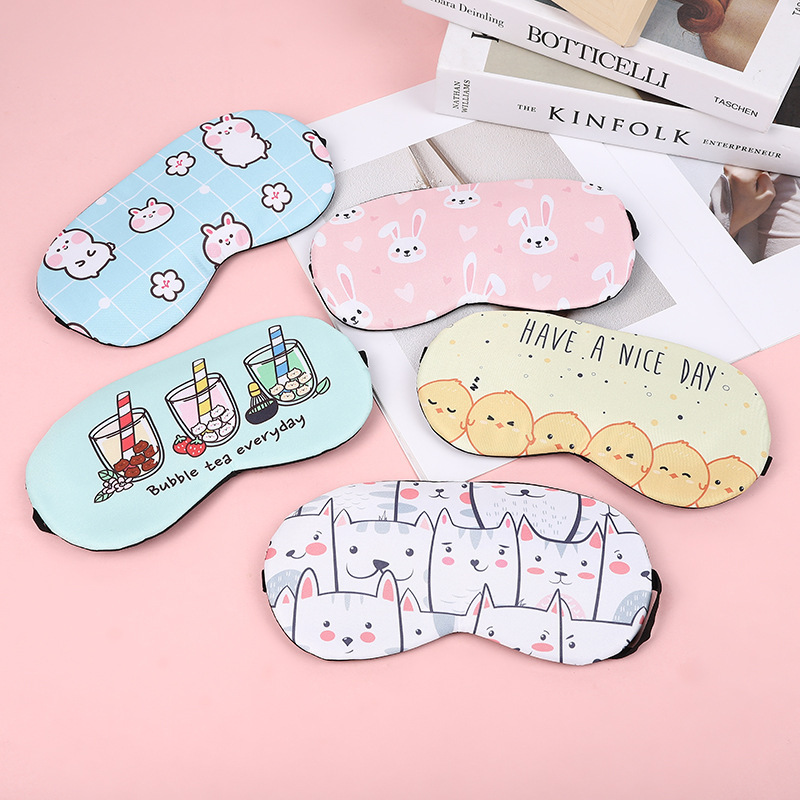 夏季卡通可爱遮光睡眠冰敷眼罩男女可爱透气冰热敷护眼罩厂家直销