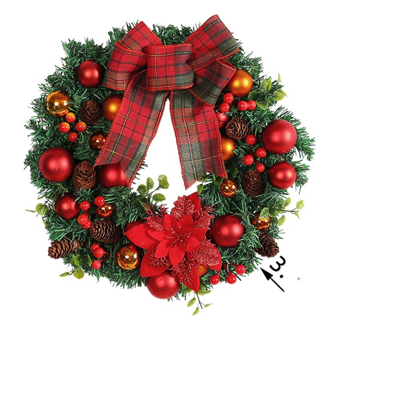 Hong Kong amor arco rojo Navidad bola Garland Amazon Navidad corona comercial ventana Navidad decoración colgante