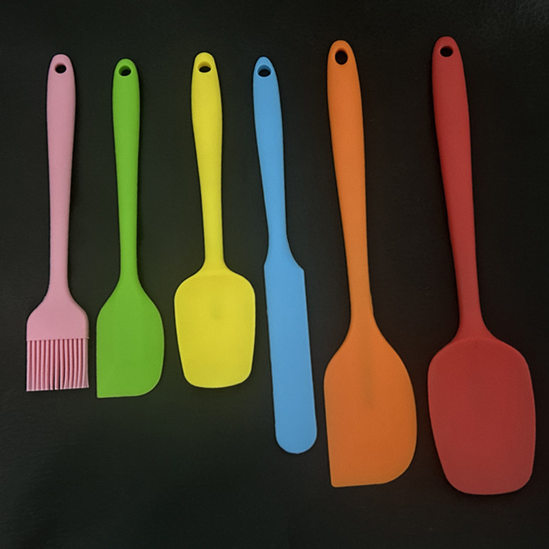 Pala de silicona Cepillo de silicona Cepillo de aceite Juego de horneado de barbacoa Pastel de crema espátula de silicona Juego de herramientas de horneado