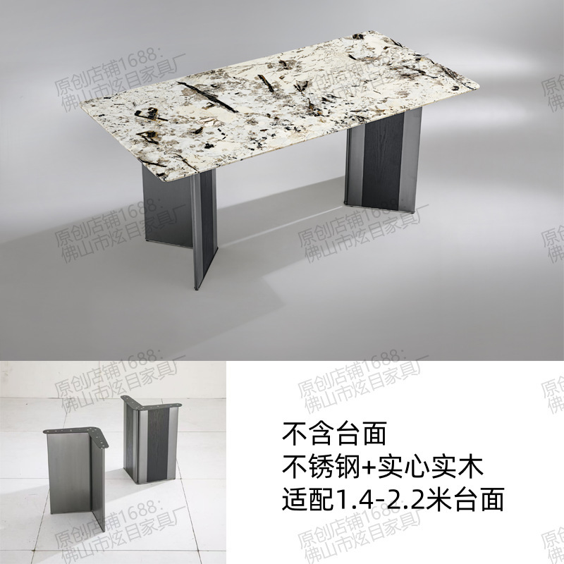 家庭用大理石のダイニングテーブル脚サポートフレームライト高級ステンレス鋼テーブル脚テーブル脚テーブルフレーム正方形ダイニングテーブルベースブラケット|undefined