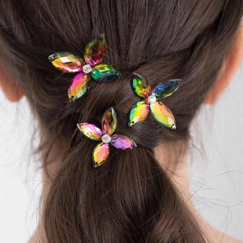 boda mariposa de color broca de cabello de tres piezas set de moda diamantes diarios broca de cabello accesorios para mujeres Hairpin