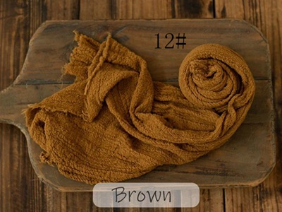 Toalla de gasa recién nacido niños fotografía elástico envoltura de tela bebé fotografía tela plisada seersucker envoltura de tela