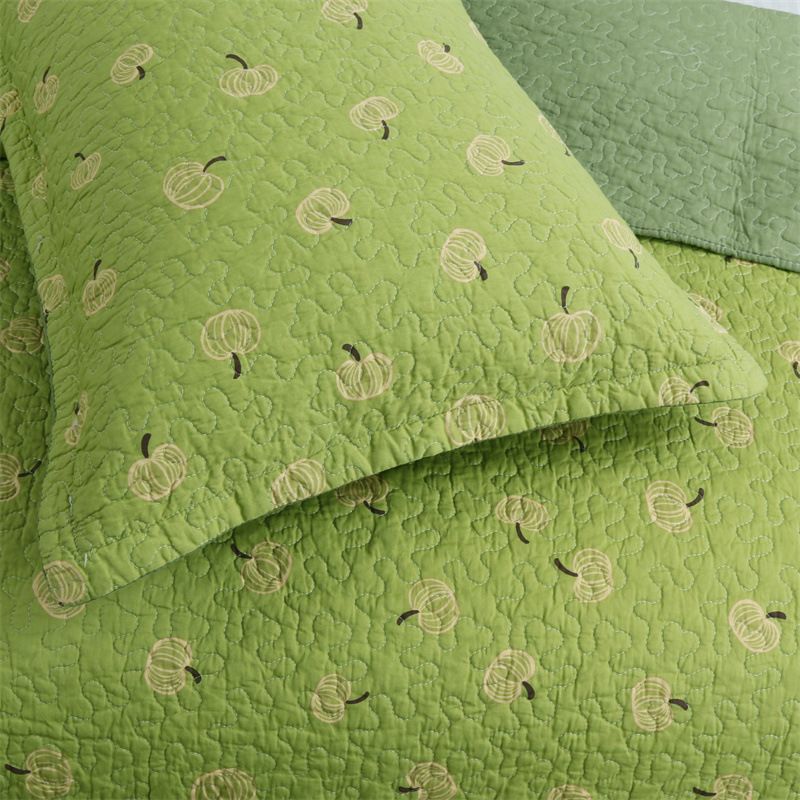 Quilted Bedding Set - Pure Cotton Embroidered Summer Quilt_voghion.com