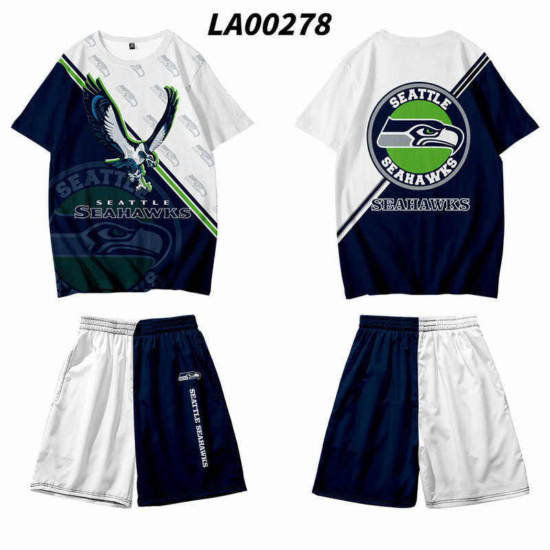 2021 traje de equipo uniforme de la NFL impresión digital impresión digital pantalones cortos de manga corta para hombres y mujeres todos los días se pueden fijar Z