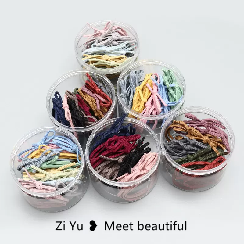 20条装蝴蝶结基础发圈彩色发绳甜美百搭头绳扎发皮筋发饰高弹力