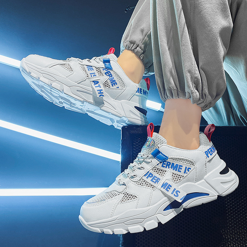 2025 Summer Hollow Men's Shoes Korean Style Trendy Youth Sports and…