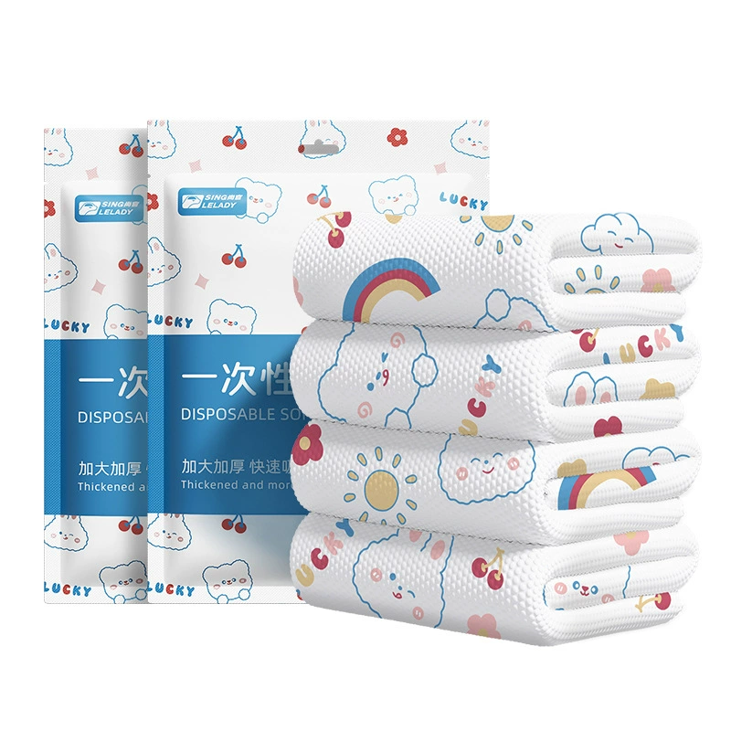 Handheld cotton disposable bath towel for traveling, set, pack, increased thickness