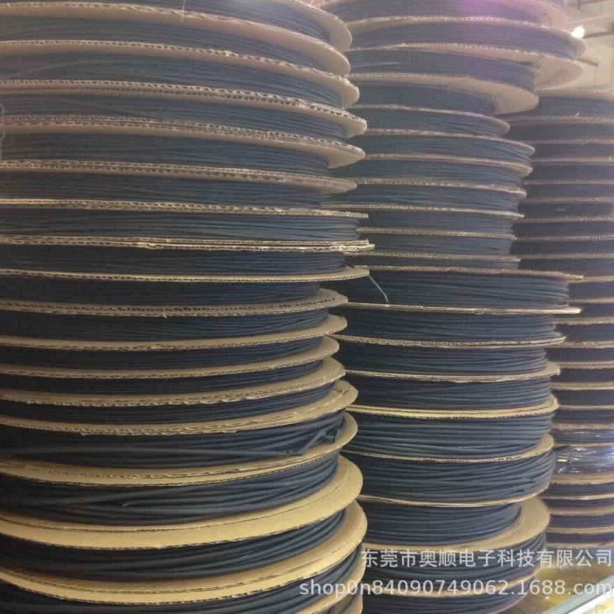 Термоусадочная трубка из полиэтилена, черная, диаметр 0,6–25 мм, для изоляции и защиты проводов, может быть обрезана по размеру