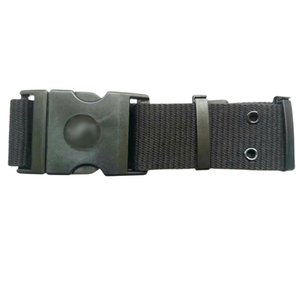 Black nylon travel woven belt with clasp