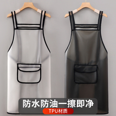 TPU 無洗エプロン家庭用キッチン防水オイル 2025 新しいインターネット有名人の作業服調理エプロン春と秋のスーパー