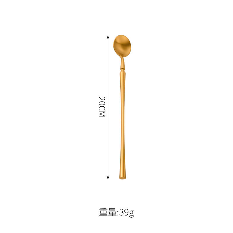 レトロ 304 ステンレス鋼のナイフ、フォーク、スプーン、クリエイティブなウエストの洋食器、ゴールデンステーキナイフ、フォーク、コーヒーデザートスプーン|undefined