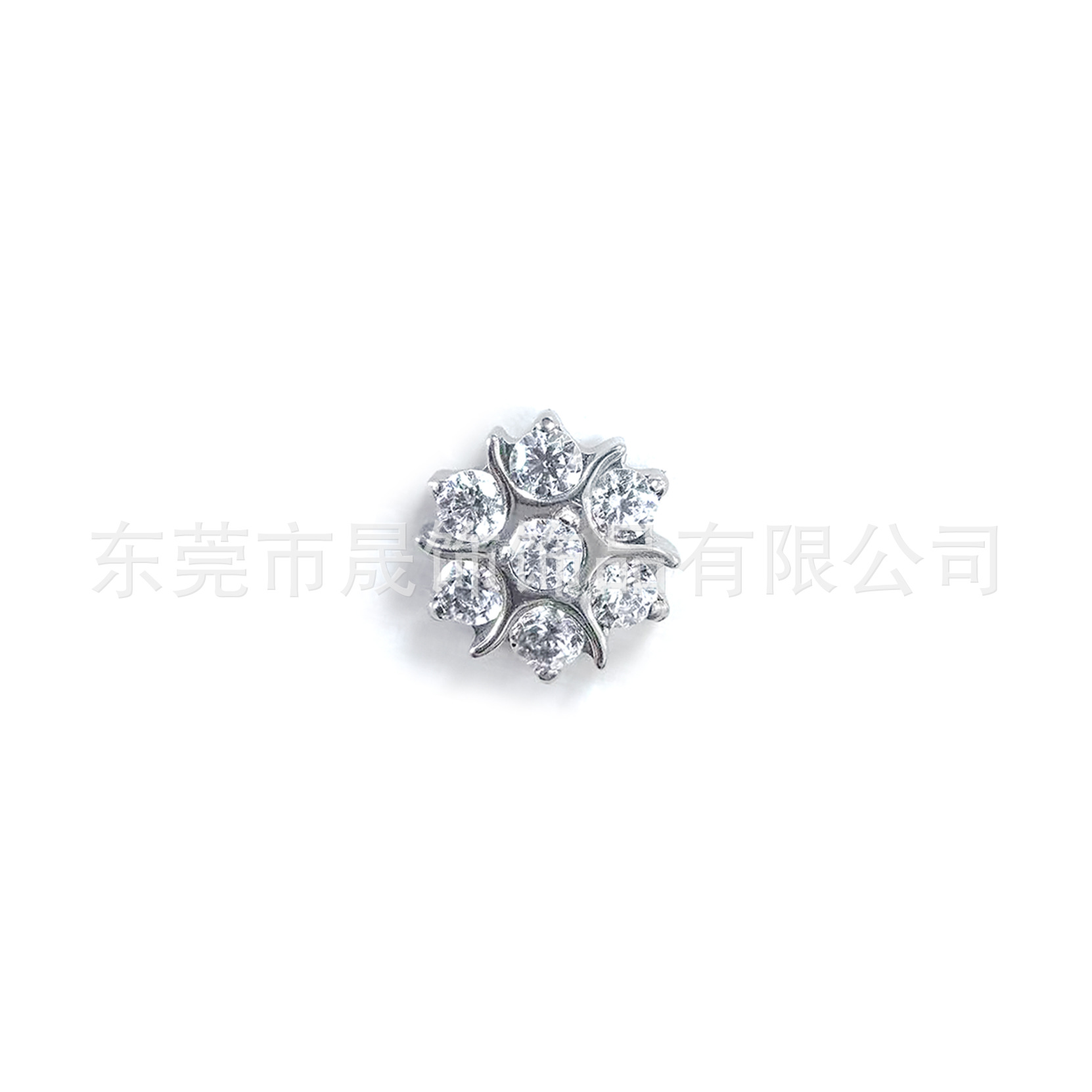 F136 Titanium Alloy 风雪 Flower 型 Ear Stud Studded Cubic Zirconia Helix Cartilage Stud G23 Titanium Internal Thread Labret Stud Piercing Jewelry
