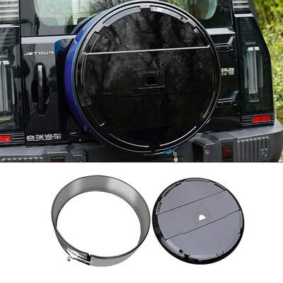 Jietu Traveler/Shanhai T2 Full-Size Spare Tire Cover, Large g Model, Thickened 8at Stainless Steel with Light, Spare Tire Modification (Spare wheel cover) - jietu-travelershanhai-t2-spare-tire-cover-type-a-please-note-the-color-when-placing-an-order