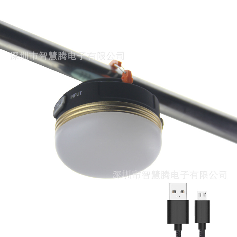 Lámpara de tienda de campaña recargable COB lámpara portátil USB lámpara de camping iluminación de emergencia al aire libre pequeña lámpara colgante lámpara de trabajo portátil