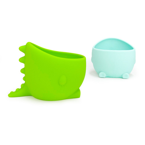 Creative indoor anti-fall cute dinosaur small flowerpot office desktop succulent flowerpot mini animal silicone flowerpot