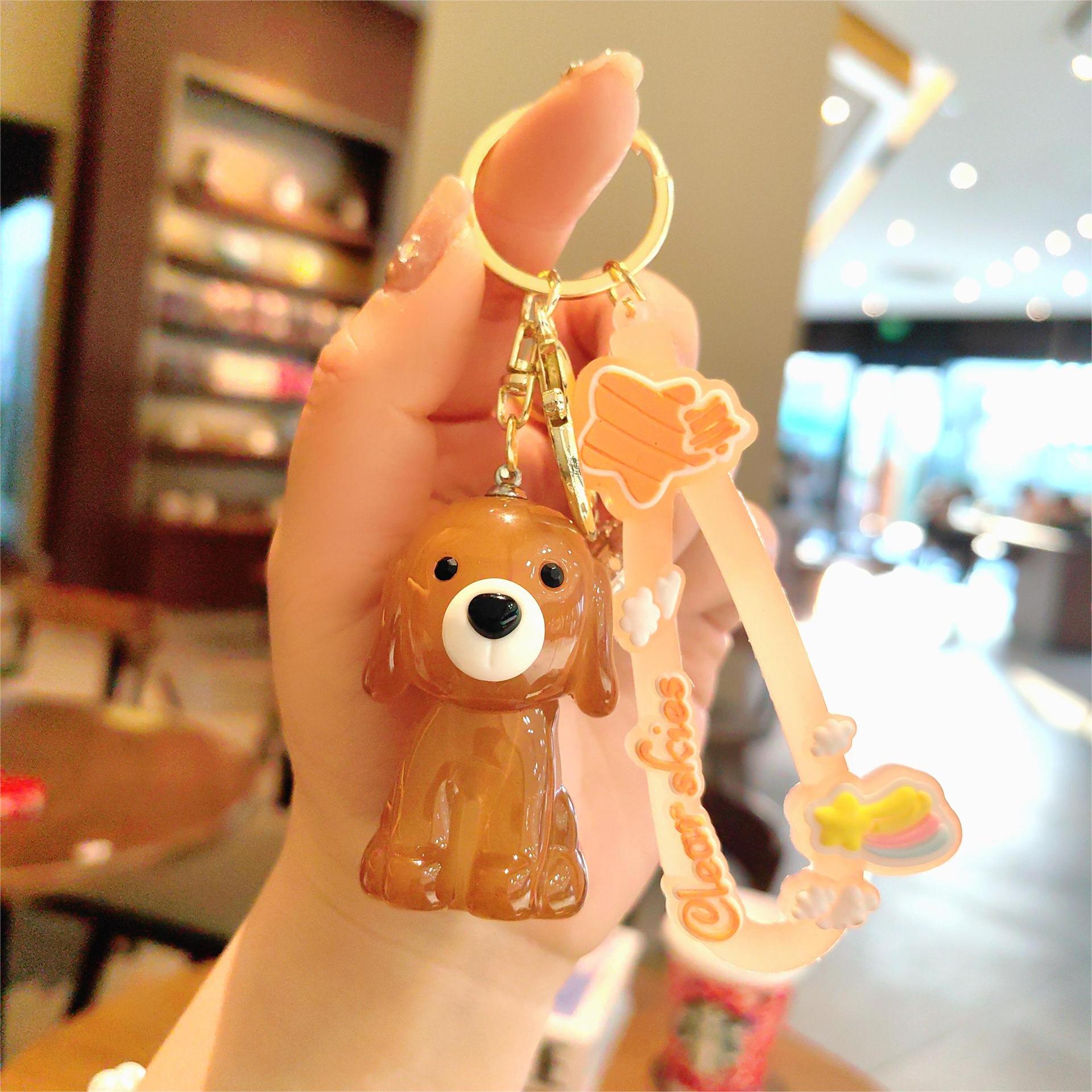 1 Piece Quantity 1 Piece Cute Dog Acrylic Unisex Bag Pendant Keychain