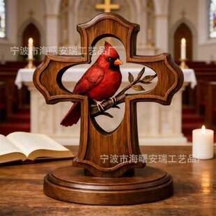�羳������N�¿�Cardinal Cross Ornament�tȸʮ�ּ��Ʒ�[��