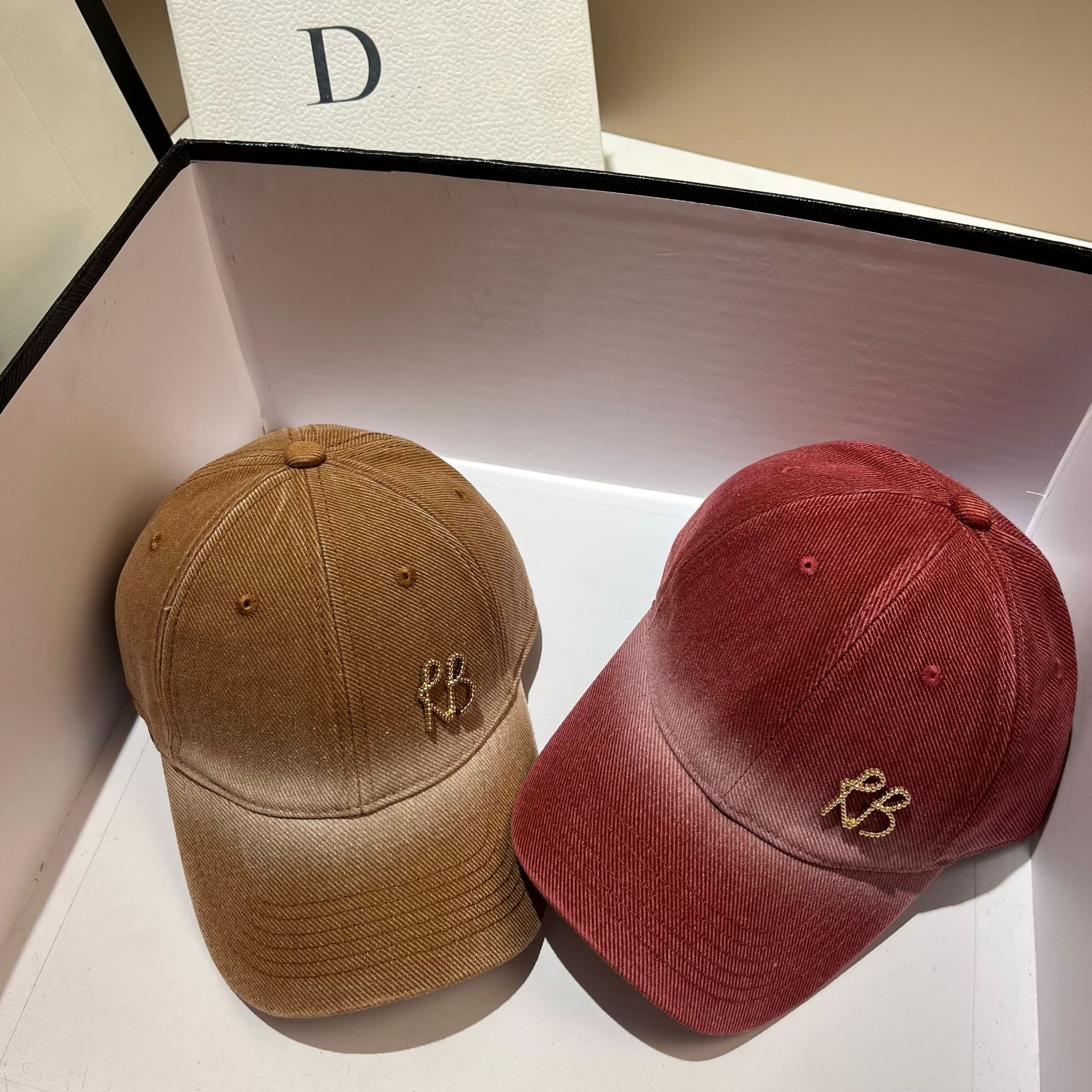 RB-Baseballmütze mit Farbverlauf für den Frühling und Sommer, neue Outdoor-Sport-Freizeitmütze, modische und vielseitige Entenschnabelmütze_voghion.com