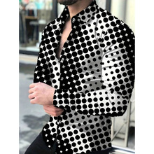 N 71061 Men's Printed Long Sleeve Shirt ����ӡ���������