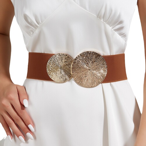 Cross-border versatile wide belt for women, dress wide belt, adjustable belt, elastic waistband, decorative belt, accessory belt