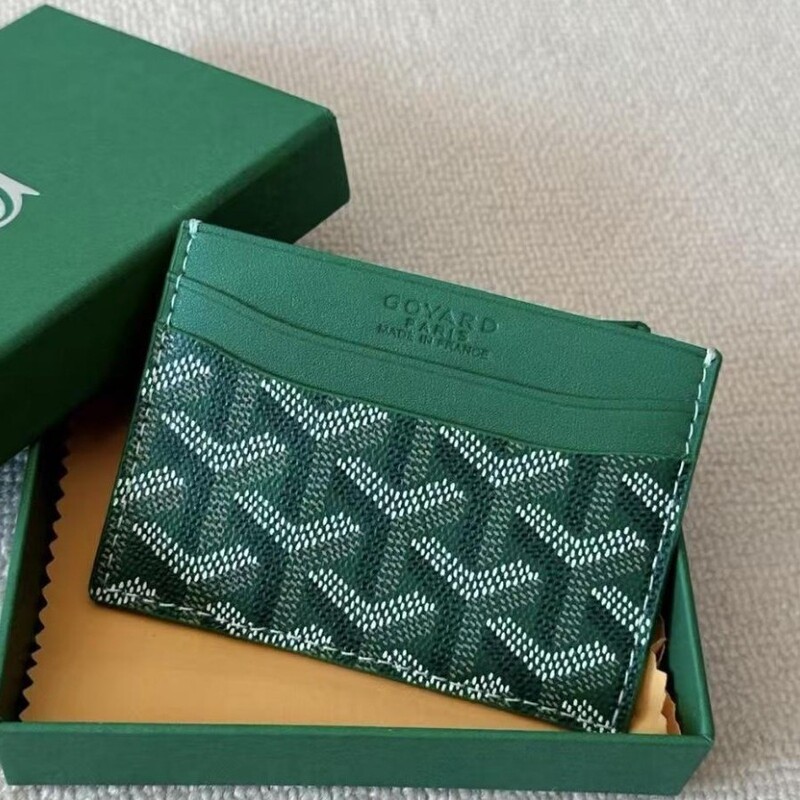 Goyard Original Leather Card Holder for Men and Women, Fashionable Coin and Card Wallet with Card Slots