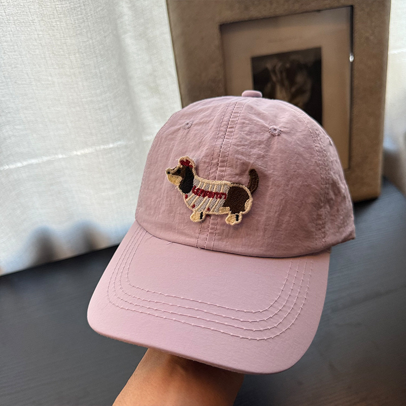 Sombrero de béisbol para niños, cachorro rosa, primavera y otoño 2025, nueva chica, lengua de pato, tesoro, rufián, hermosa calle frita, primavera de verano