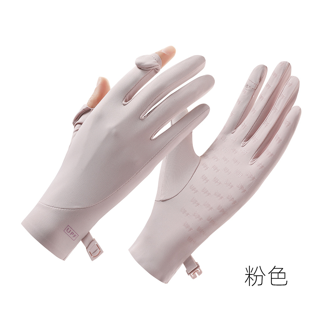 Guantes solares de verano para mujeres secado rápido anti-UV guantes de conducción ligeros y delgados guantes de hielo con dedos transpirables